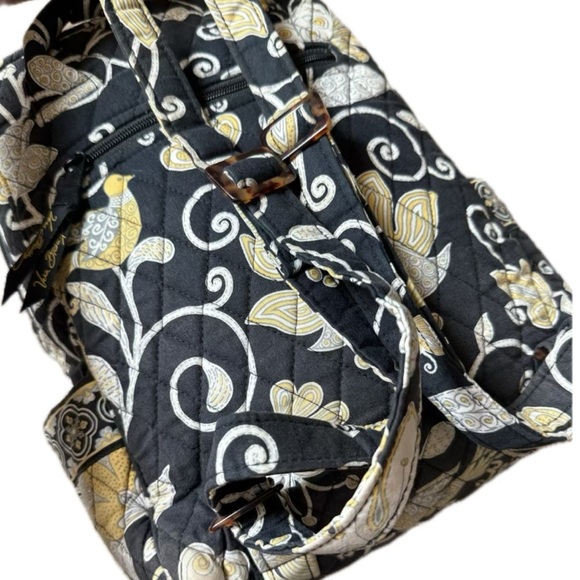 Vera Bradley Black and Gold Backpack with Quilted Design - Picture 7 of 10